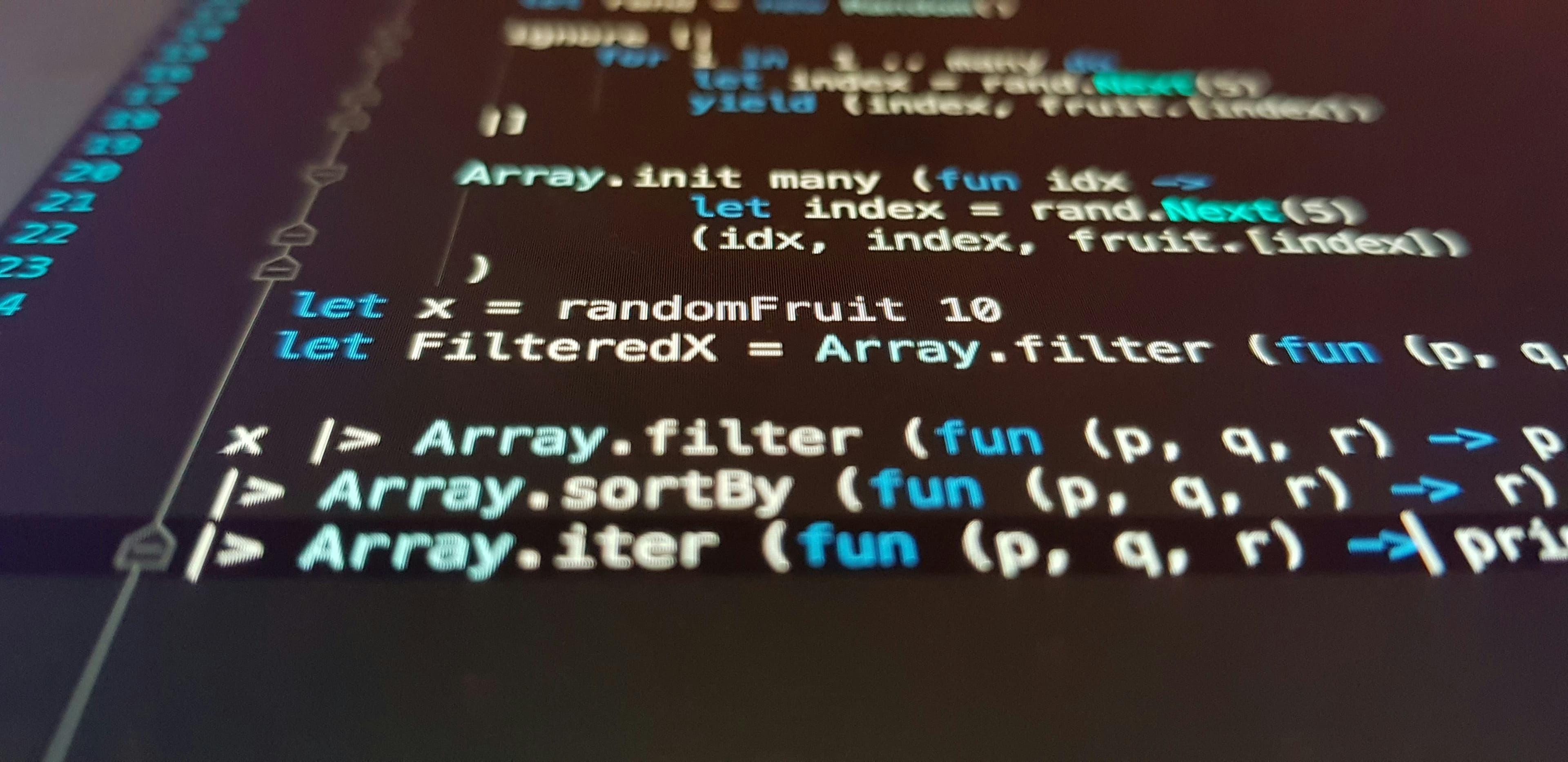 A computer screen running a program
