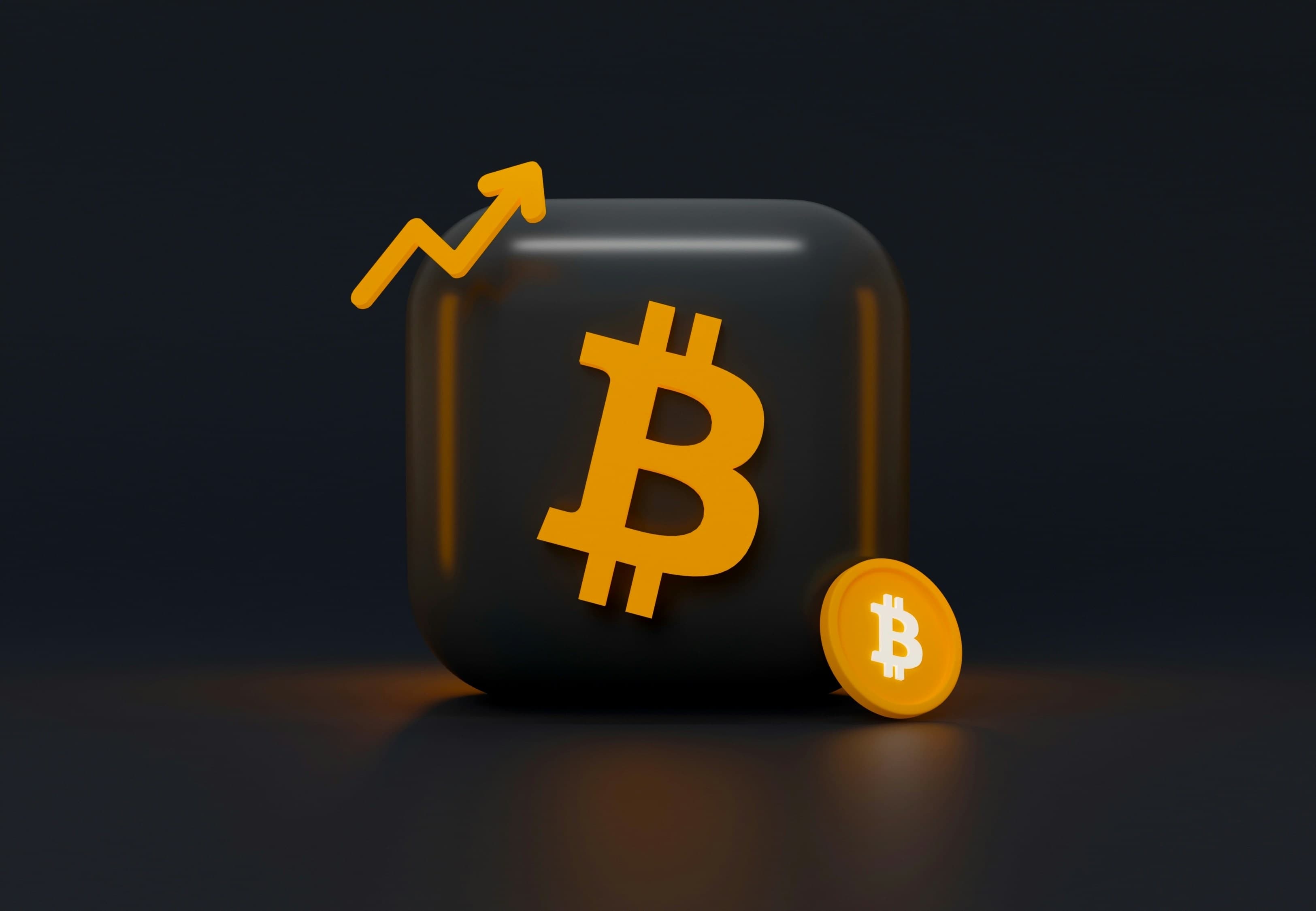 3D-иконка биткоина — концепция криптовалютного кошелька